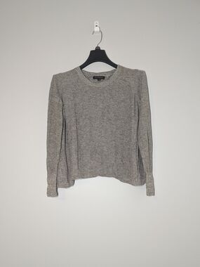 EUC Banana Republic Marled Sweater Medium Brown Overlap Back Modern Layering